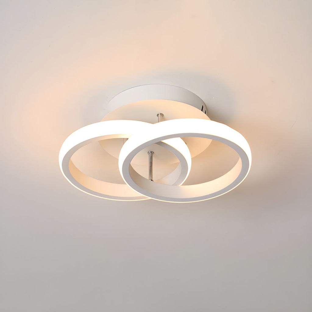 Modern Metal Semi Flush Mount Ceiling Lamp