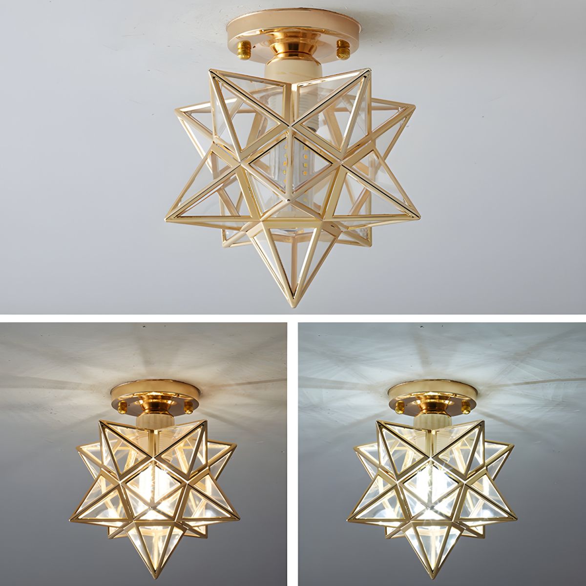 Colonial Star Semi-Flush Mount