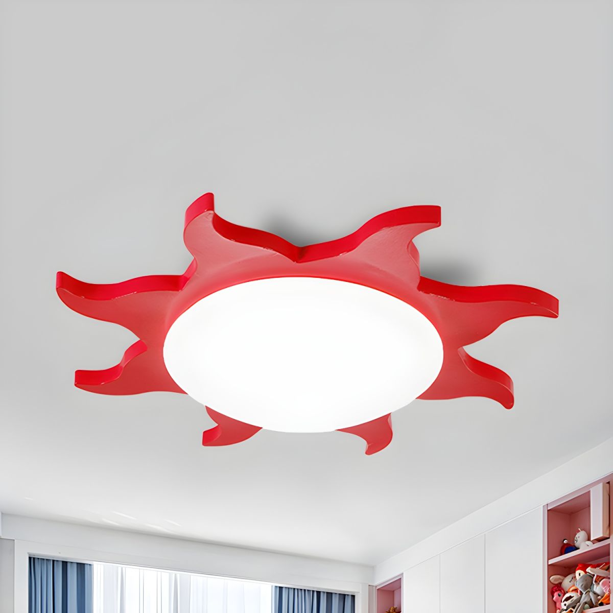 Playful Sun Halo Flush Ceiling Light