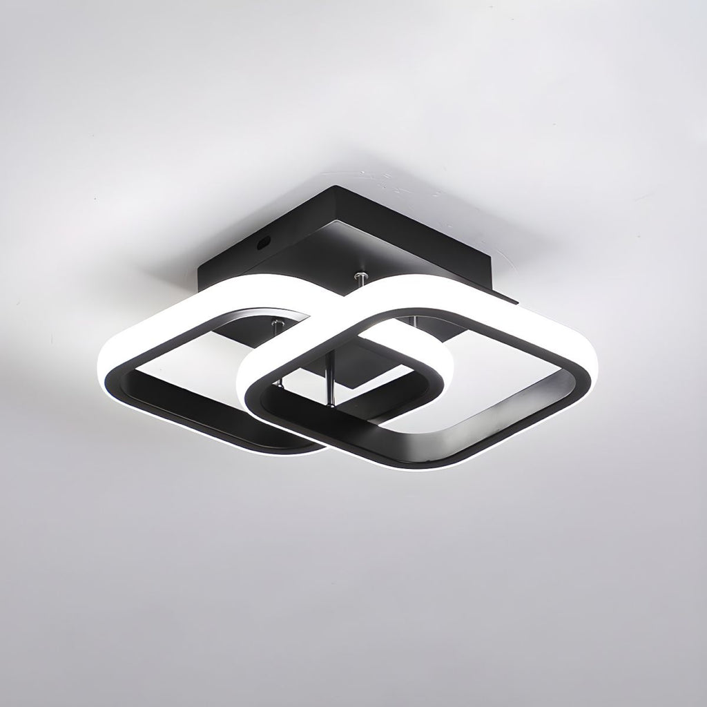 Modern Metal Semi Flush Mount Ceiling Lamp