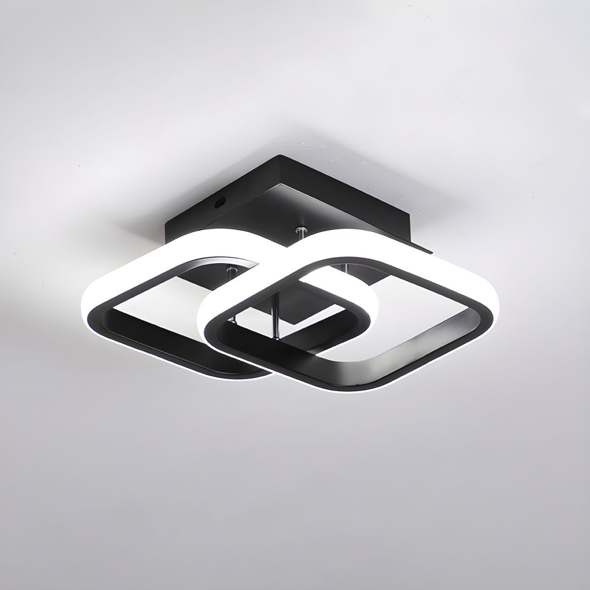 Modern Metal Semi Flush Mount Ceiling Lamp