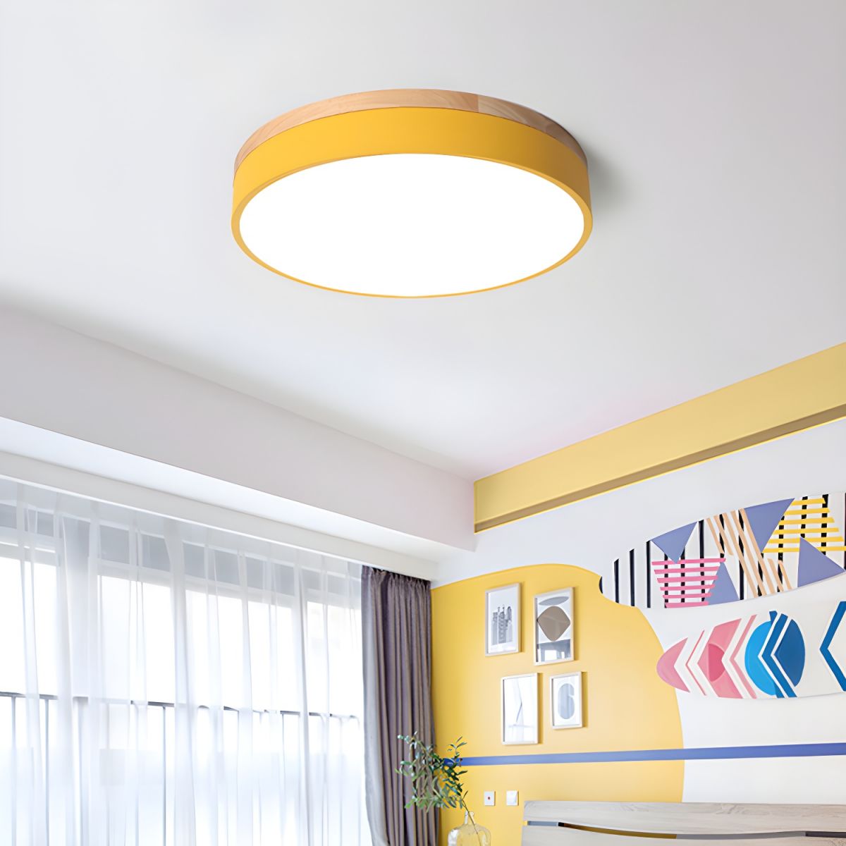 Modern Macaron Drum Ceiling Light