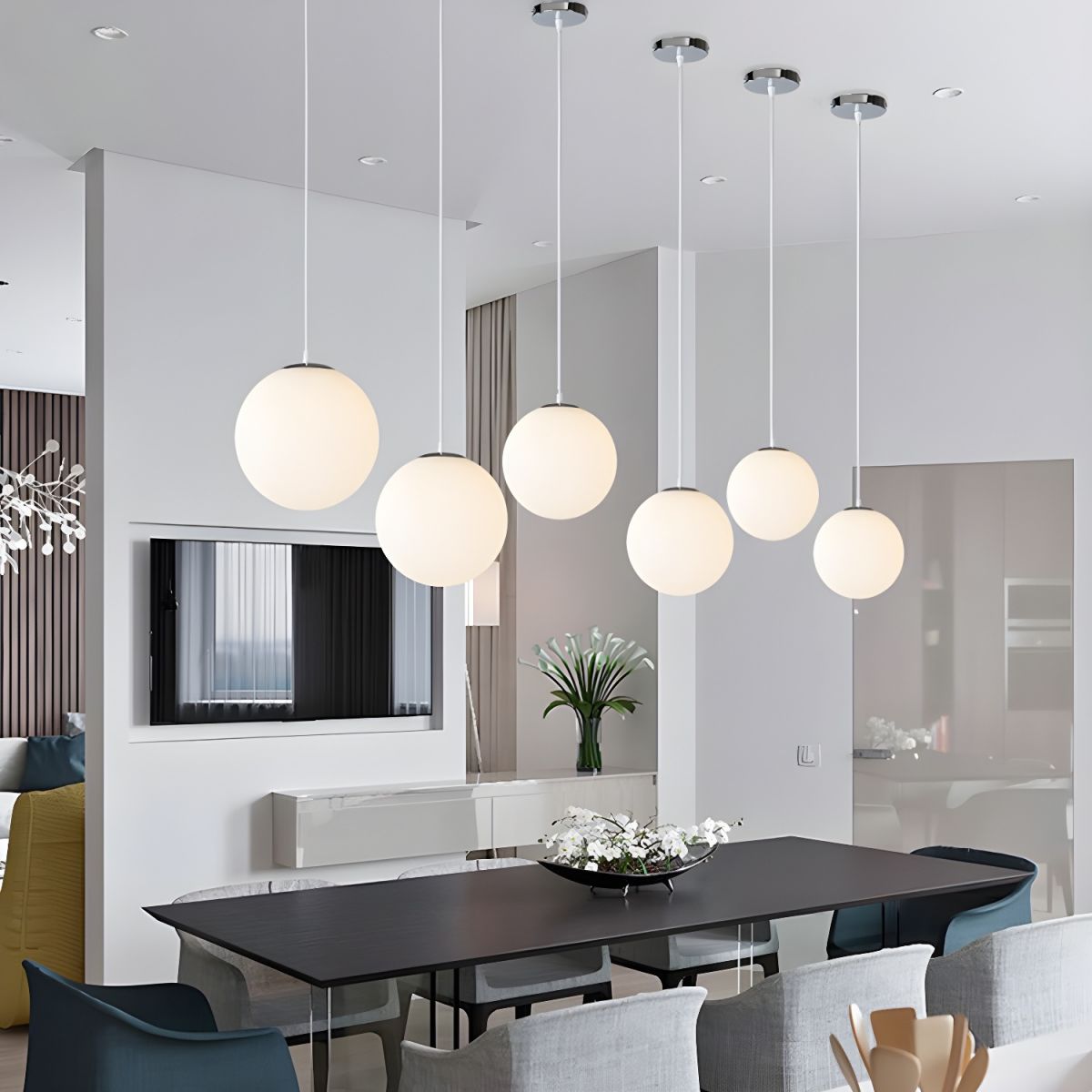 Frosted Globe Pendant Light