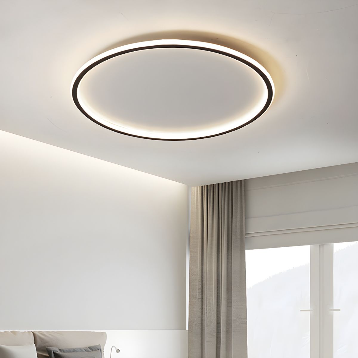 Nordic Style Black Halo Ceiling Light