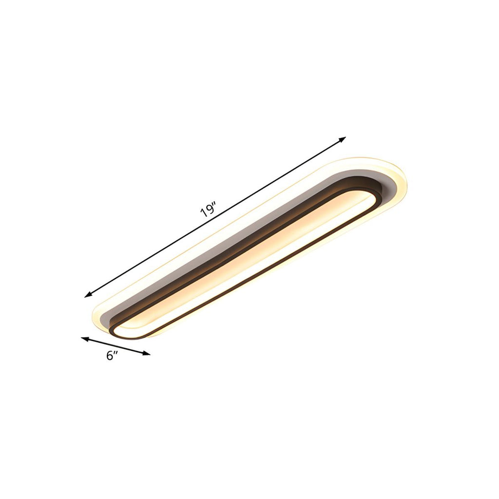 Oval Flush Light with Acrylic Glow