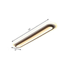 Oval Flush Light with Acrylic Glow