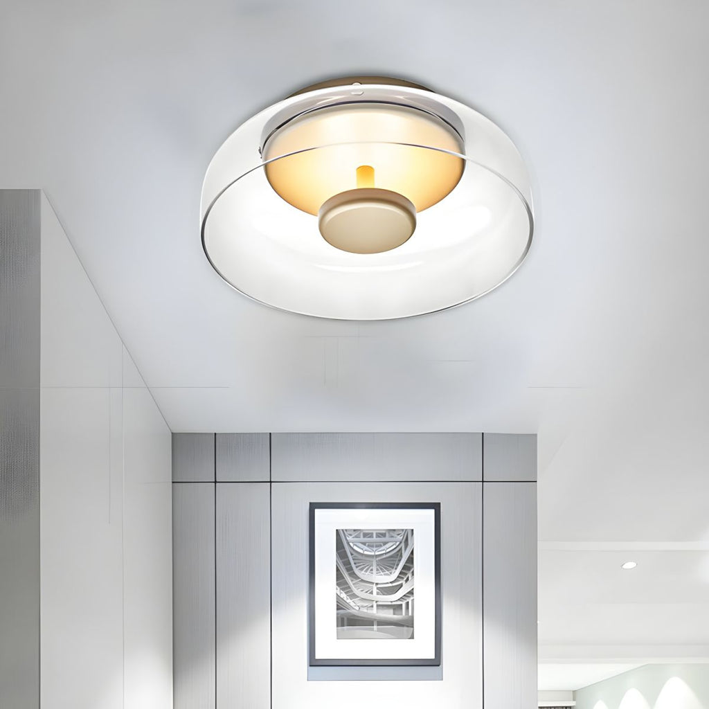 Minimalist Glass Dome Ceiling Light Sculpture