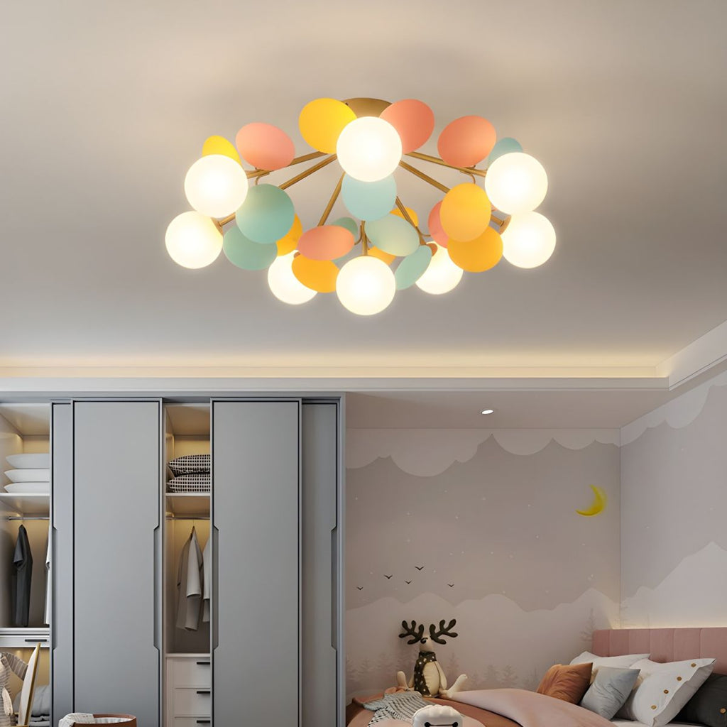Modern Sputnik Semi Flush Mount Ceiling Light
