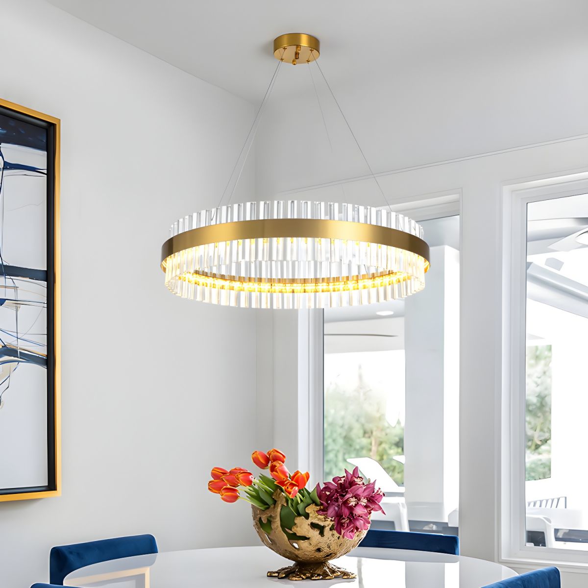 Circular Crystal Ring Chandelier