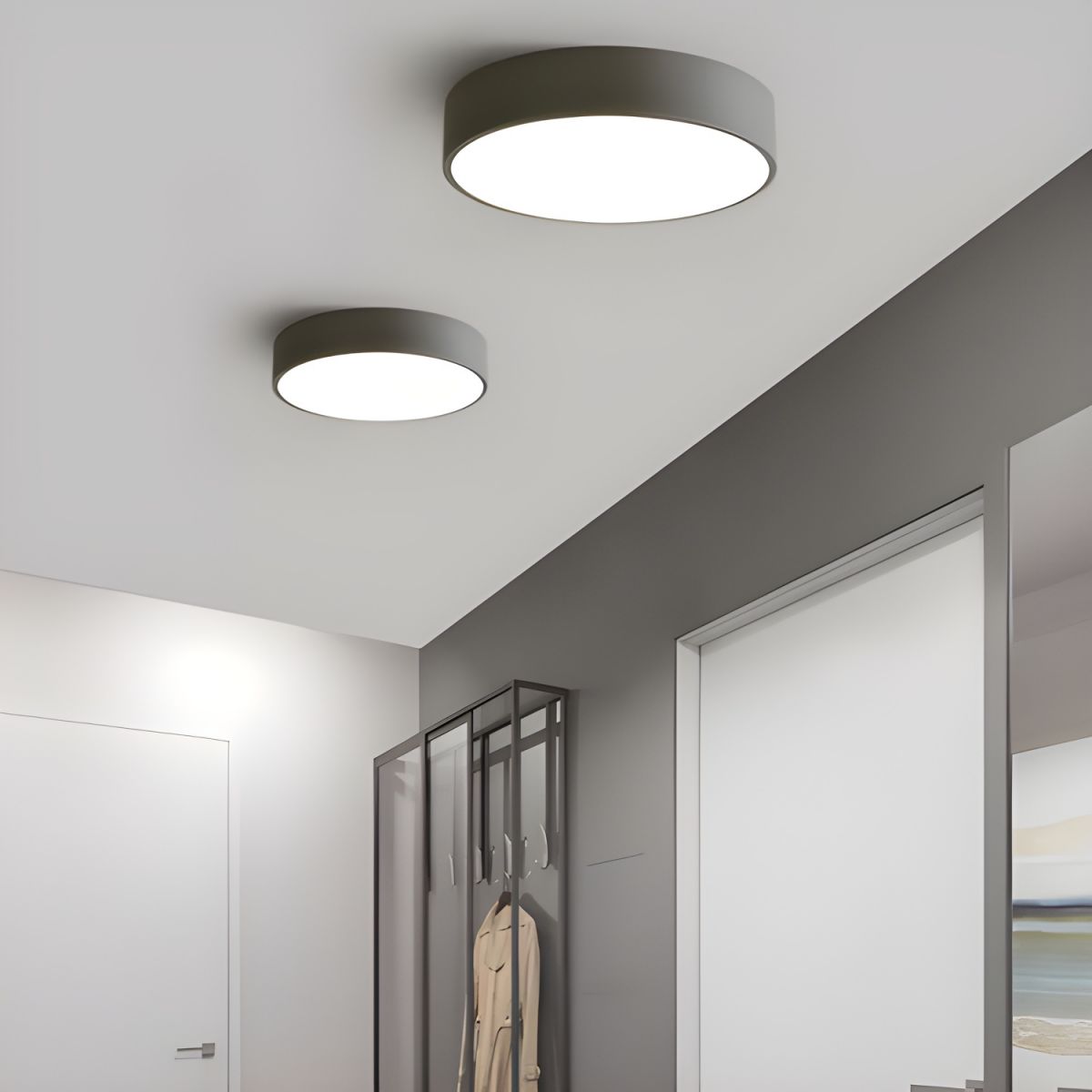Ultra Slim Nordic Semi Flush Mount Light