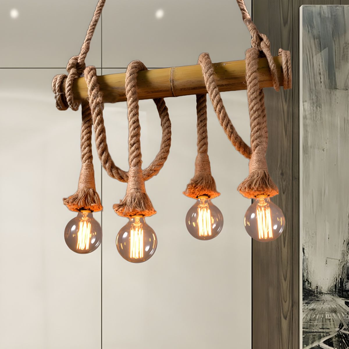 Artisan Rope Suspension Ceiling Light