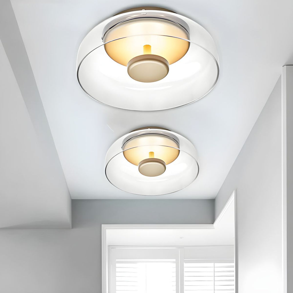 Minimalist Glass Dome Ceiling Light Sculpture