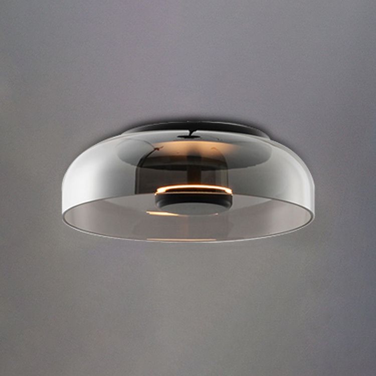 Minimalist Glass Dome Ceiling Light Sculpture