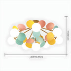Modern Sputnik Semi Flush Mount Ceiling Light