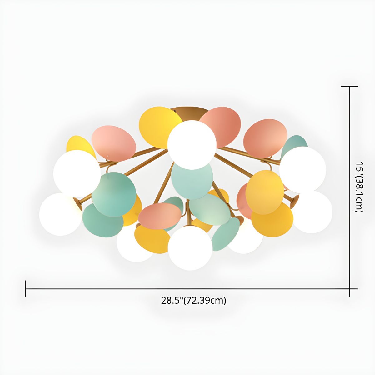 Modern Sputnik Semi Flush Mount Ceiling Light