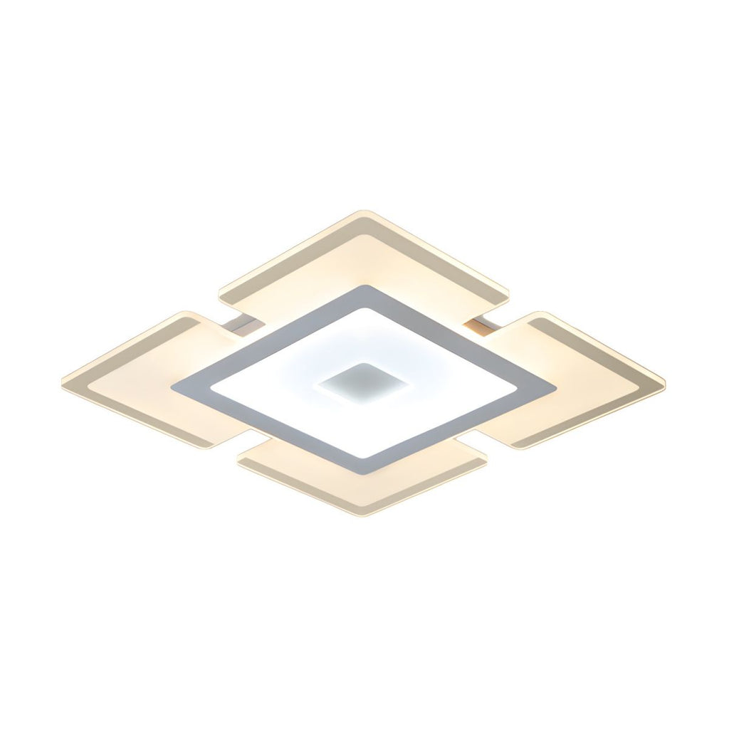 Modern Rectilinear Acrylic Flush Mount