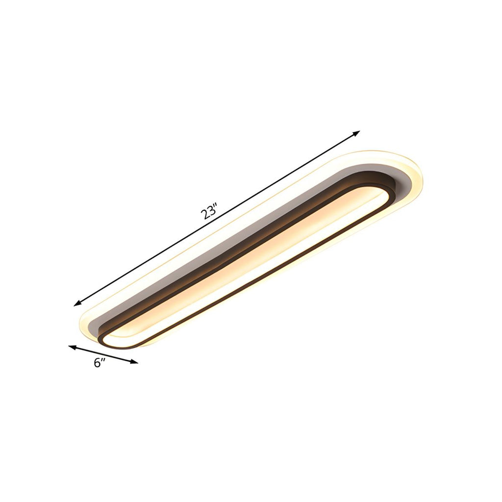 Oval Flush Light with Acrylic Glow
