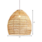 Tropical Woven Bamboo Pendant Light