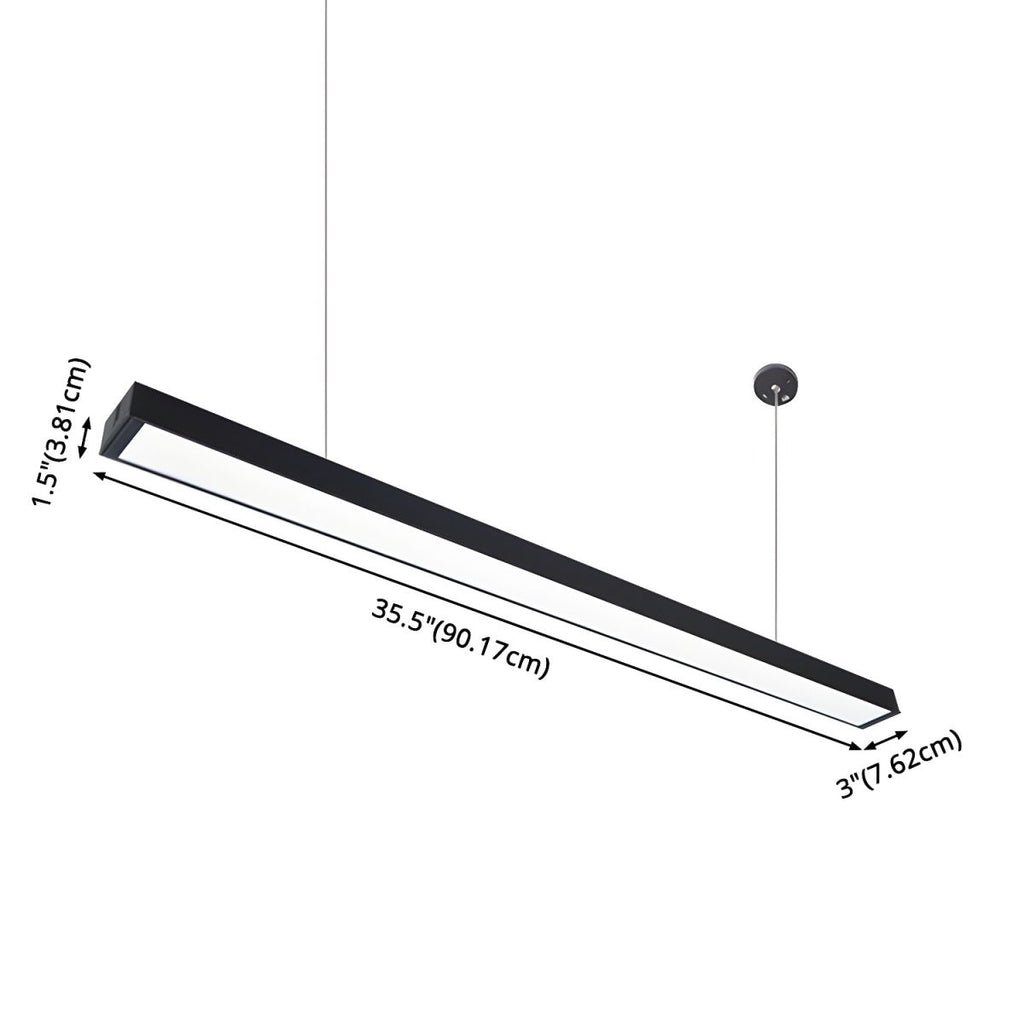 Sleek Architectural Metal Bar Pendant Light