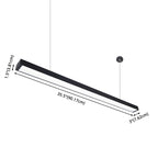 Sleek Architectural Metal Bar Pendant Light