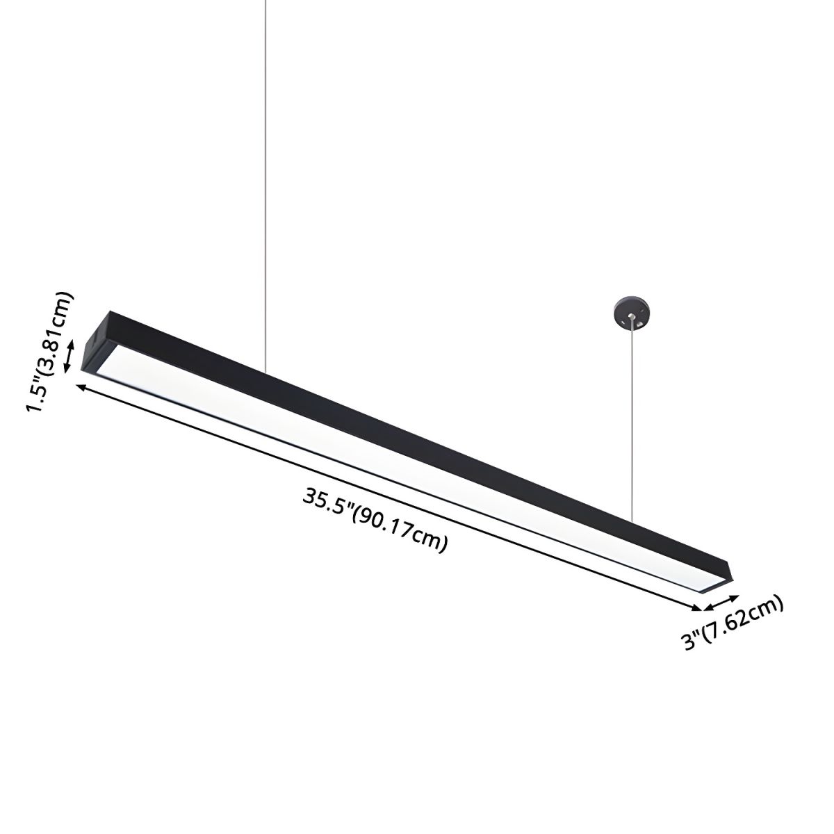 Sleek Architectural Metal Bar Pendant Light