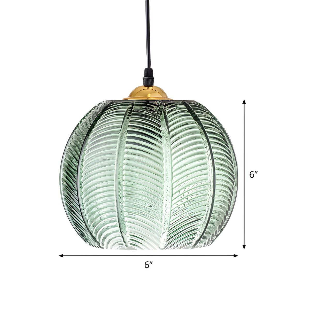Modernist Glass Cylinder Hanging Light