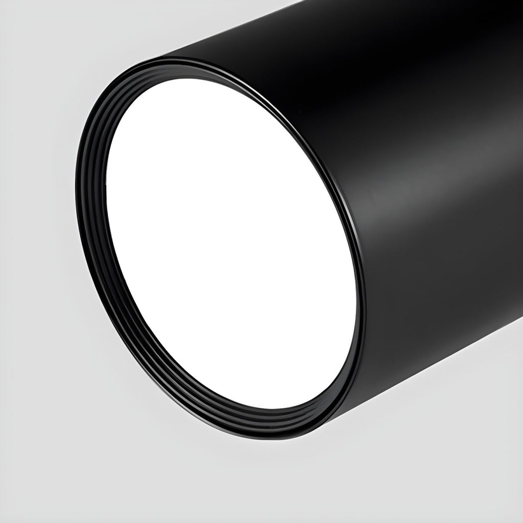 Architectural Matte Black Cylinder Flush Mount