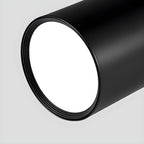 Architectural Matte Black Cylinder Flush Mount