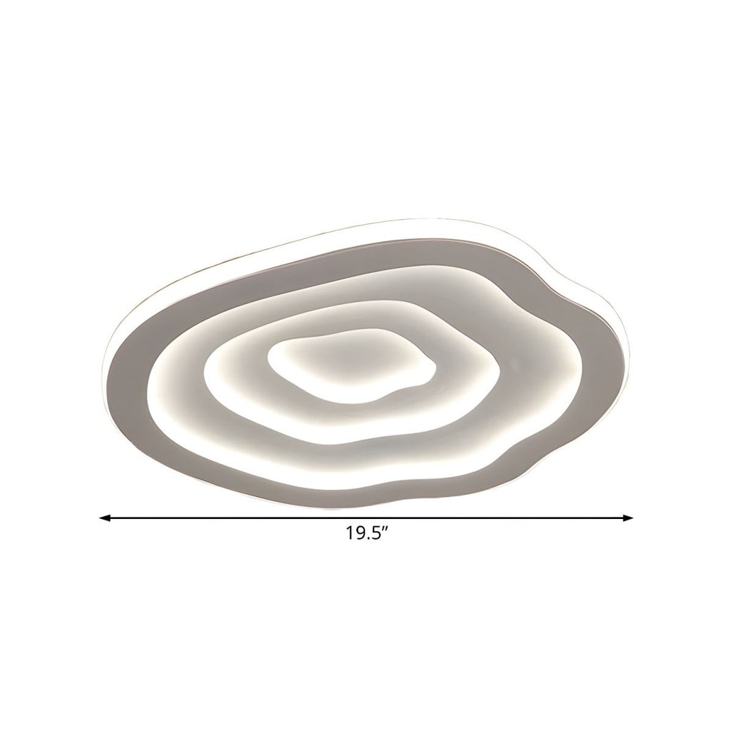 Sculpted Ripple Disc Flush Mount