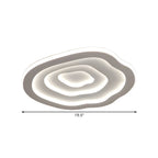 Sculpted Ripple Disc Flush Mount