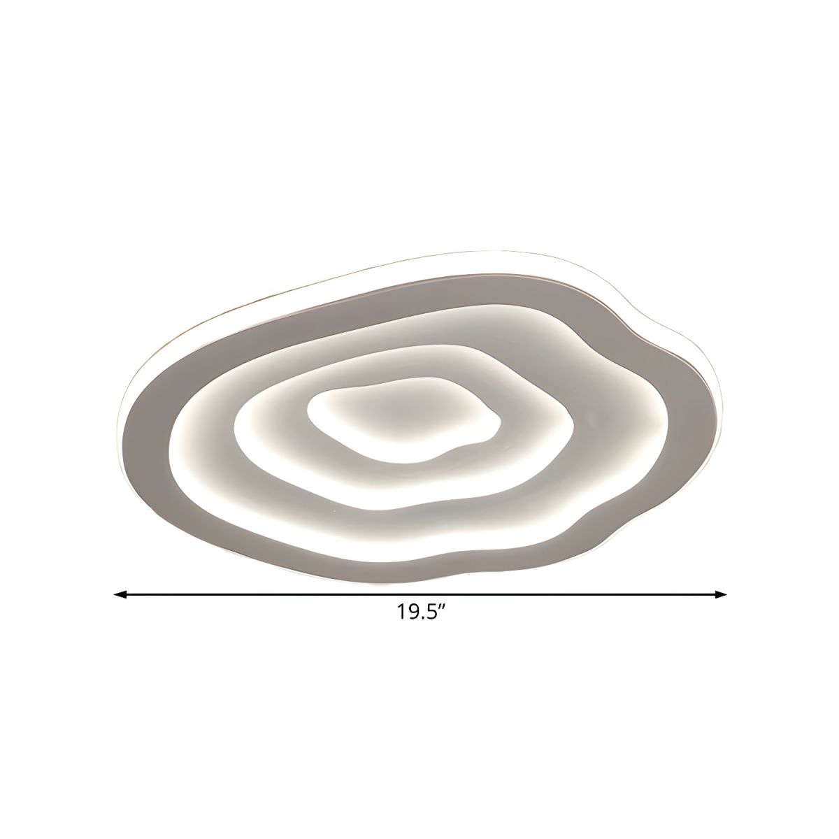 Sculpted Ripple Disc Flush Mount