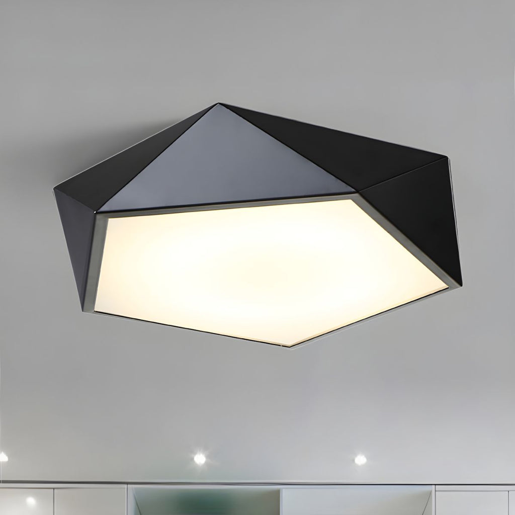 Geometric Metal Flush Mount Ceiling Fixture