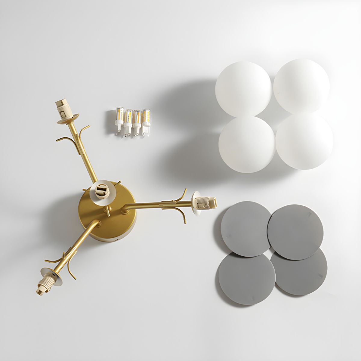 Modern Sputnik Semi Flush Mount Ceiling Light