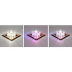 Modern Crystal Block Flush Mount