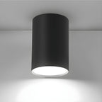 Architectural Matte Black Cylinder Flush Mount