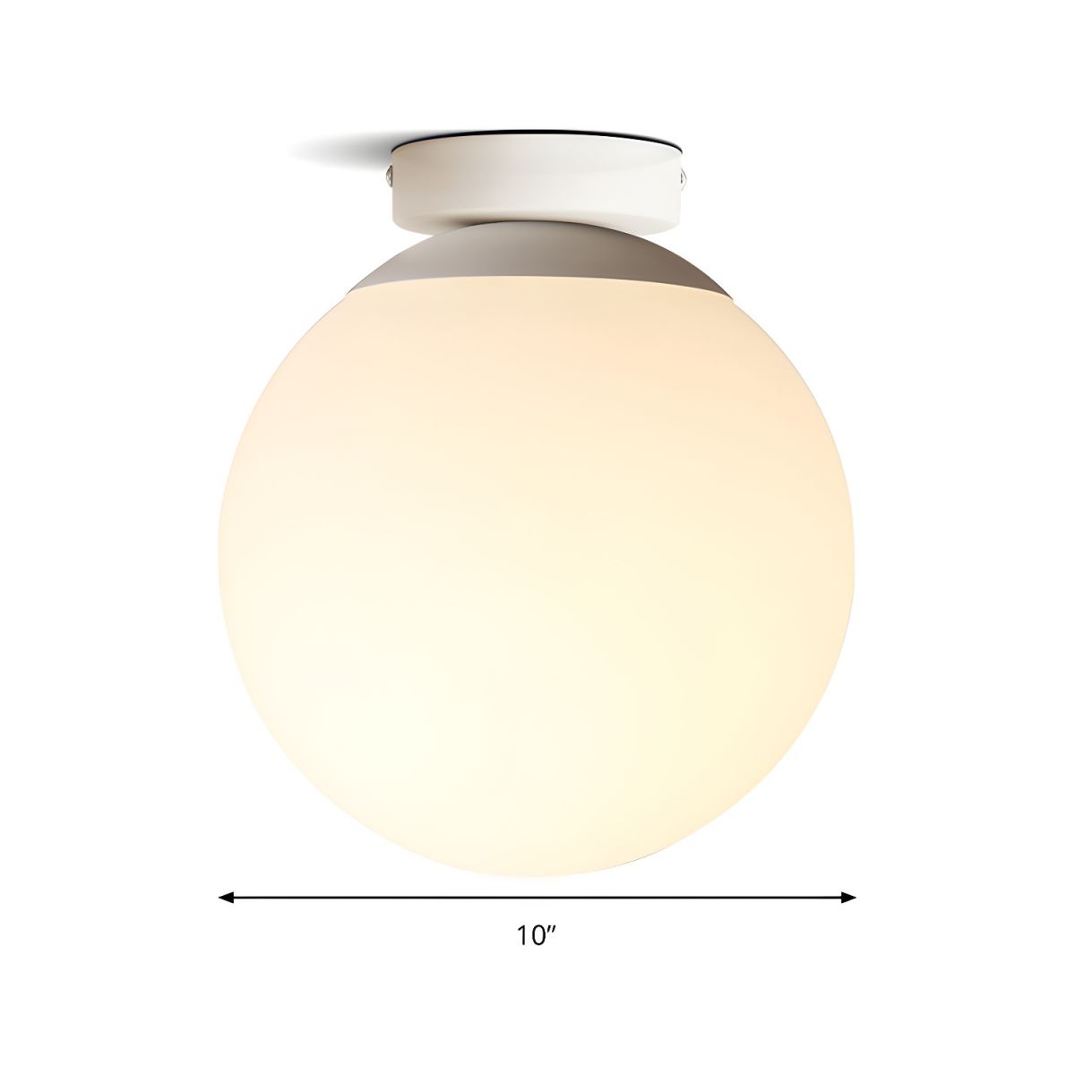 Opal Glass Globe Flush Mount
