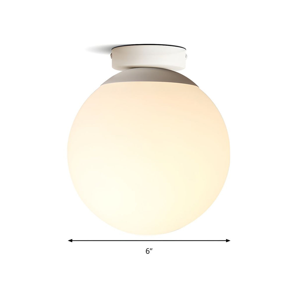 Opal Glass Globe Flush Mount