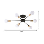 Artisan Black Gold Sputnik Ceiling Light
