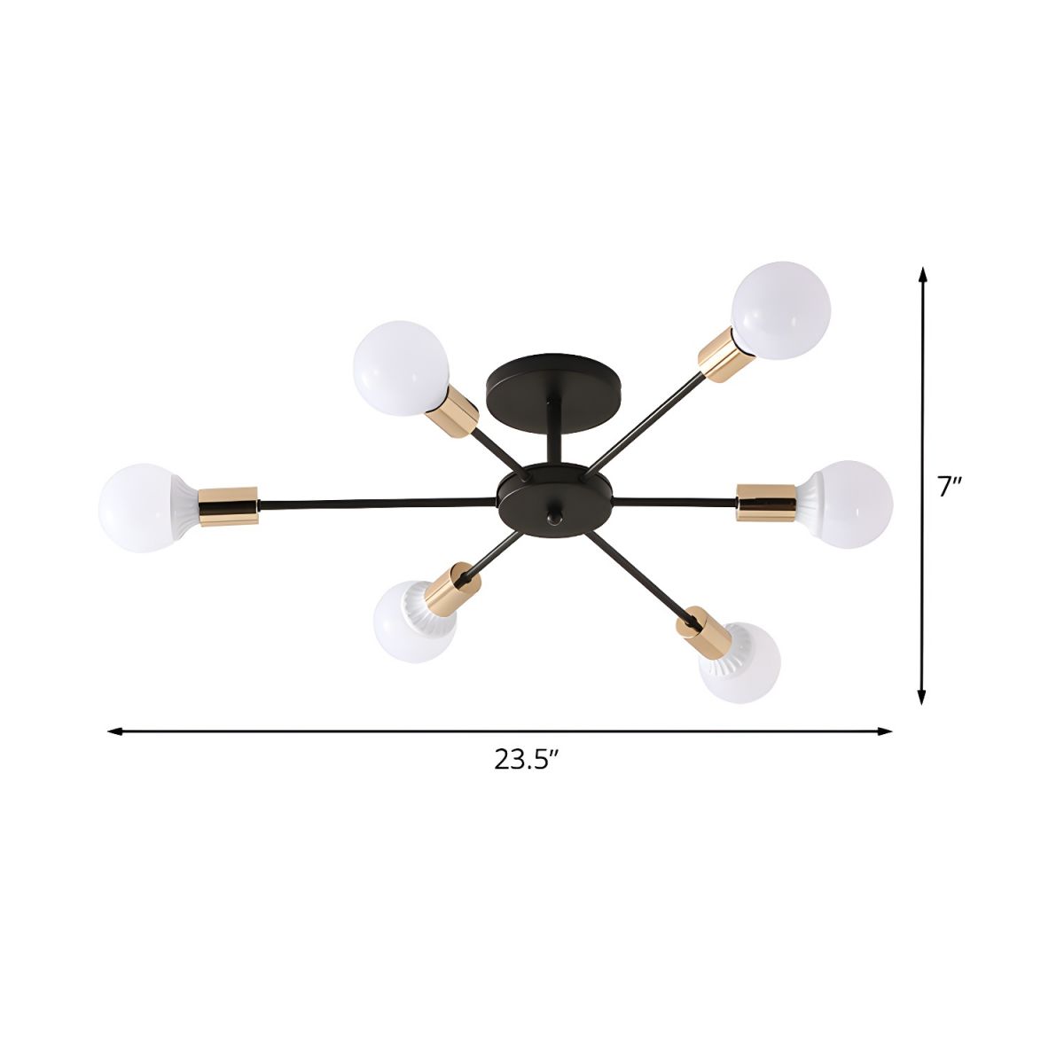 Artisan Black Gold Sputnik Ceiling Light