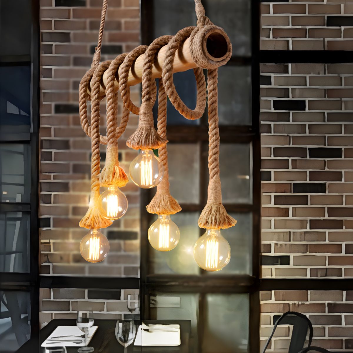 Artisan Rope Suspension Ceiling Light