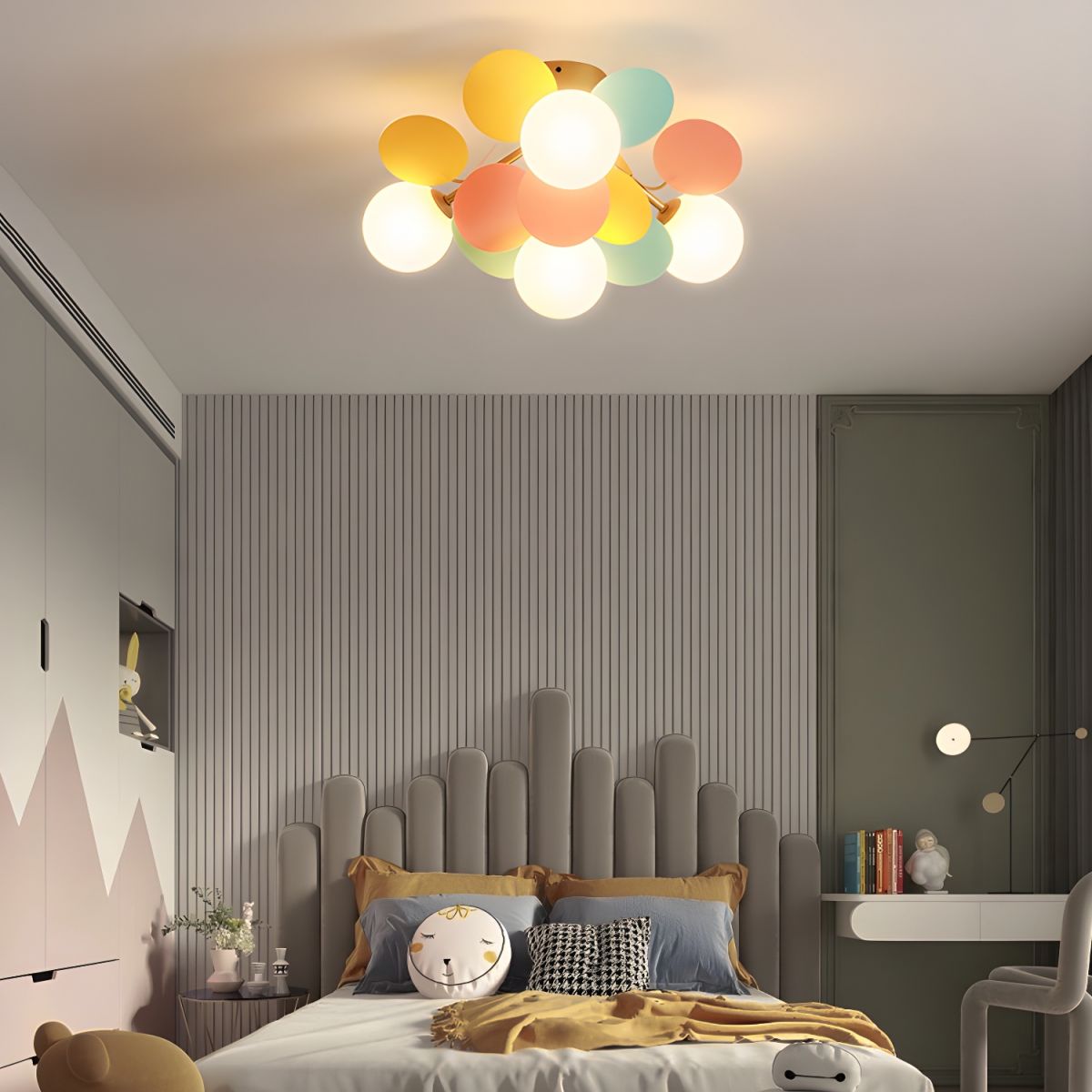 Modern Sputnik Semi Flush Mount Ceiling Light