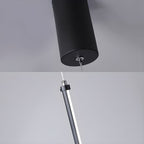 Tubular Black Cylinder Hanging Light
