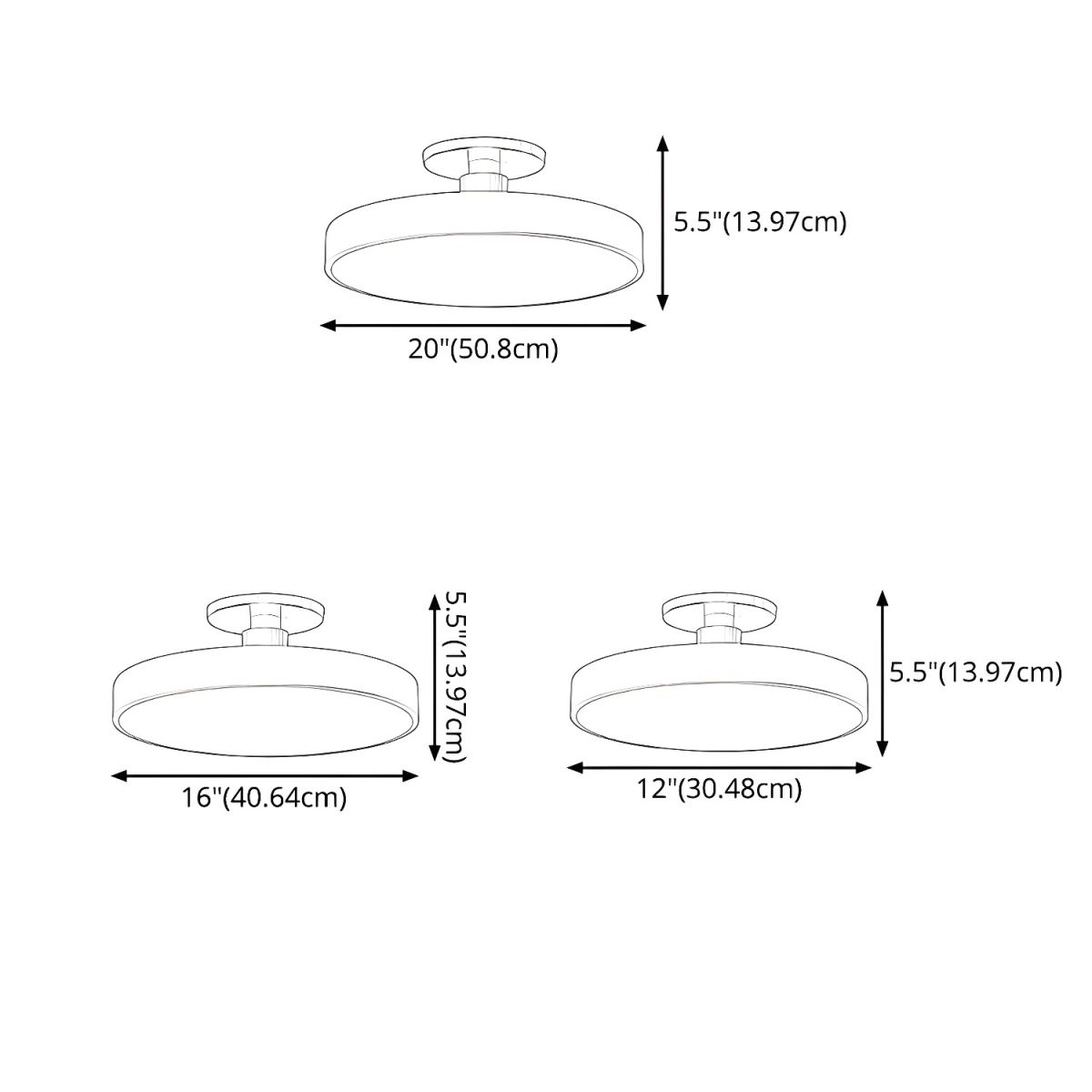 Modern Macaron Semi Flush Mount
