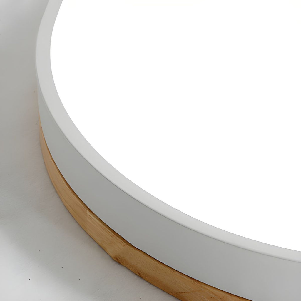 Nordic Wooden Round Flush Mount Ceiling Light