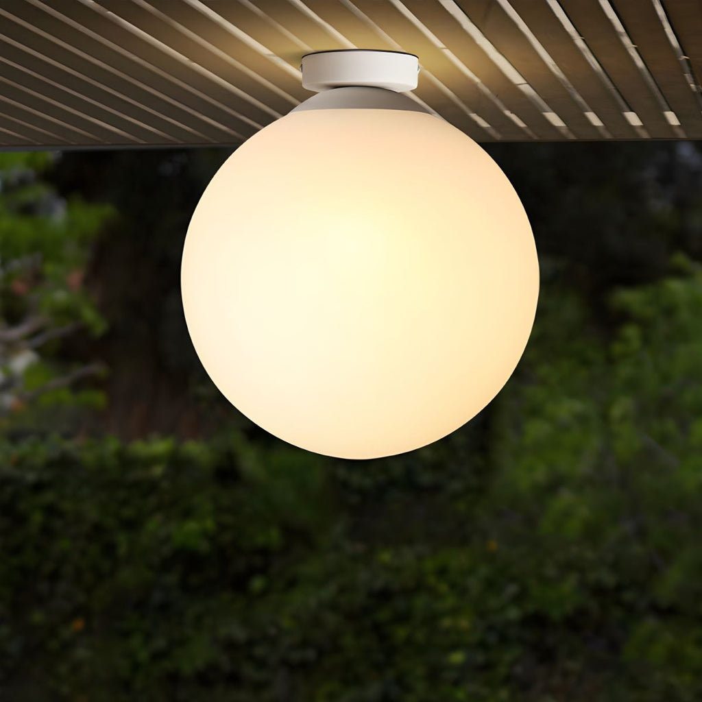 Opal Glass Globe Flush Mount