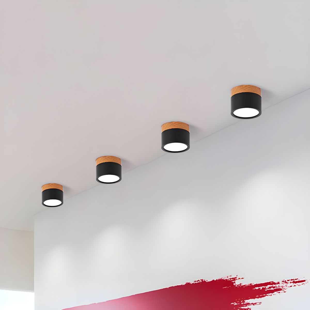 Sculpted Macaron Cylinder Ceiling Light