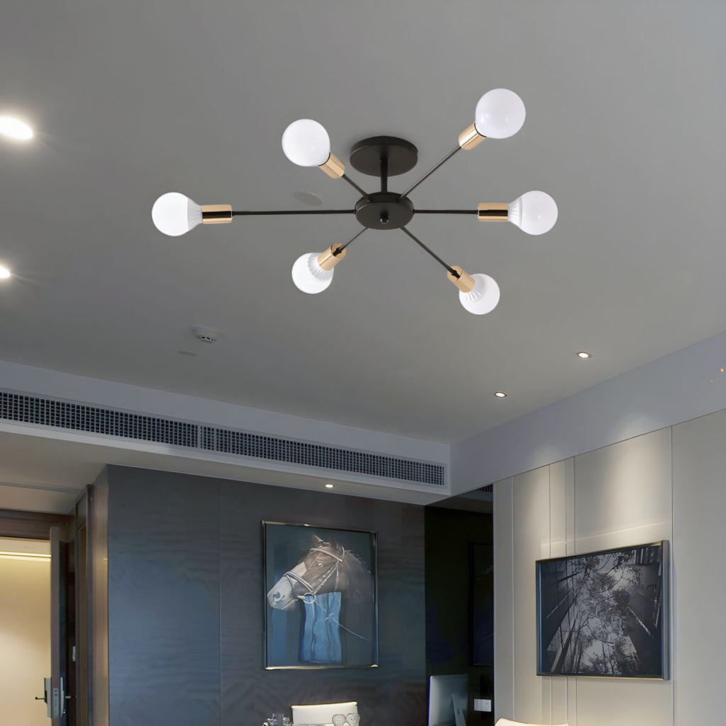 Artisan Black Gold Sputnik Ceiling Light