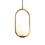 Modern White Globe Pendant Ceiling Glow