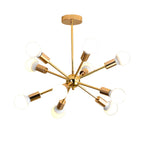 Sculpted Gold Metal Chandelier