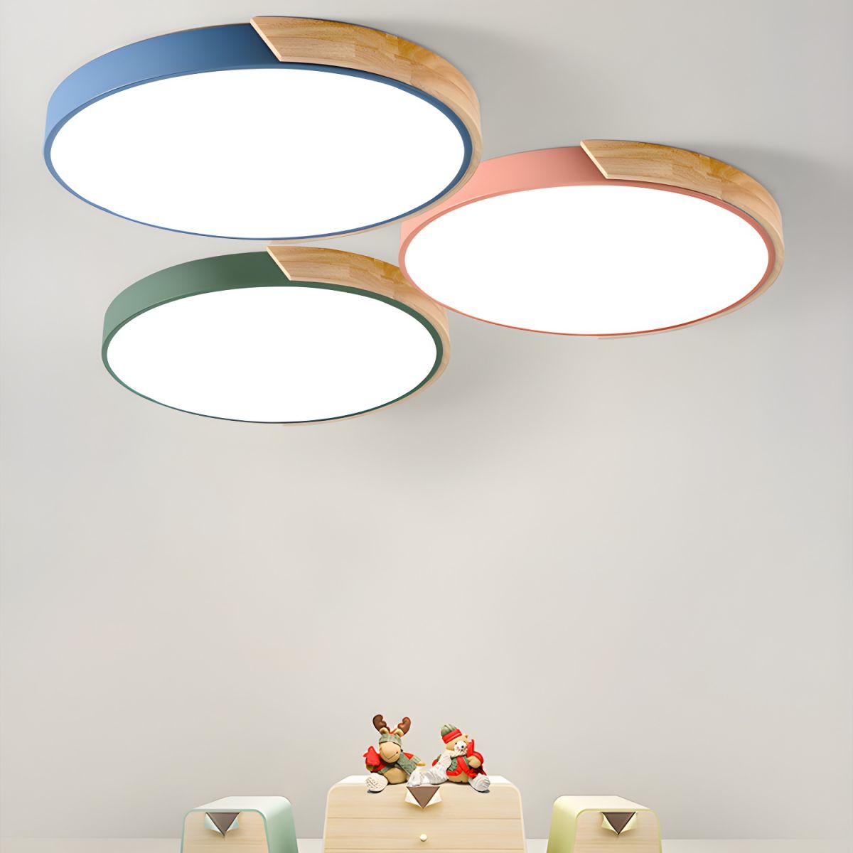 Minimalist Macaron Halo Ceiling Light